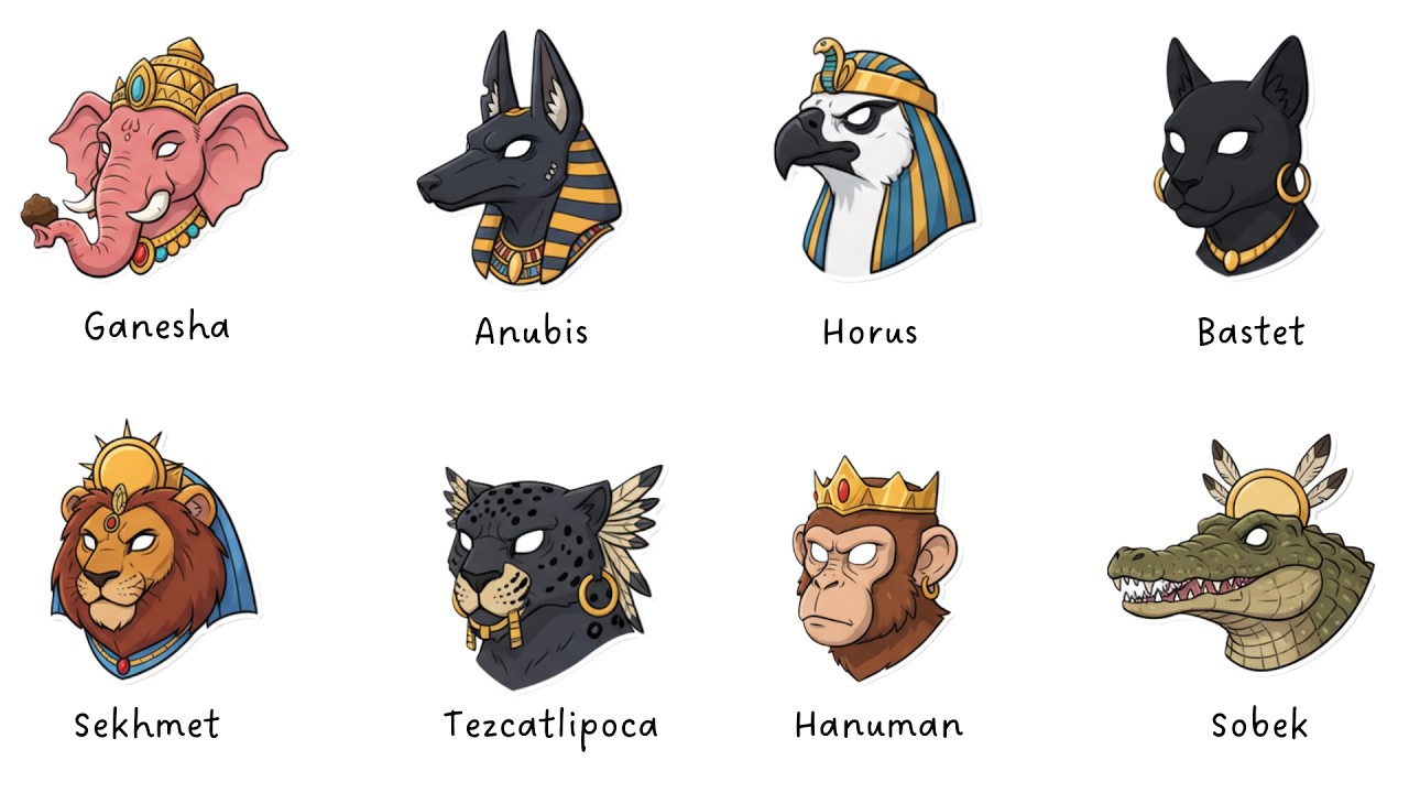 Cada DEUS com Forma Animal Explicados em 9 Minutos