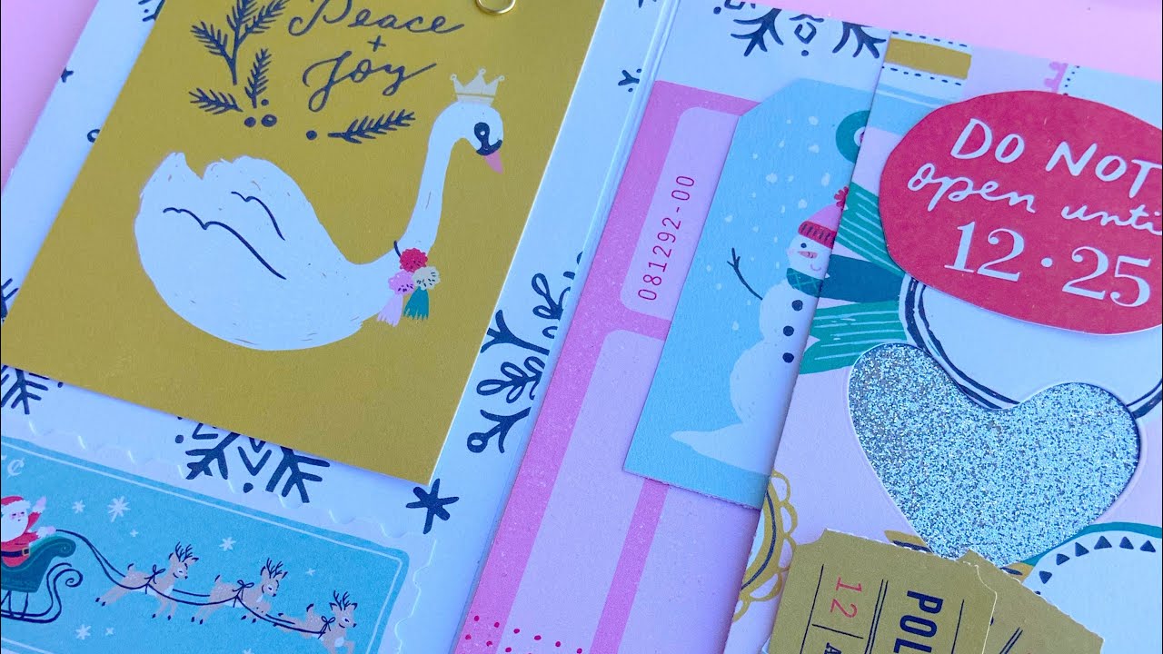 12 Days of Christmas Crafting |Day 2 Junk Journal One 12x12 Sheet Paper