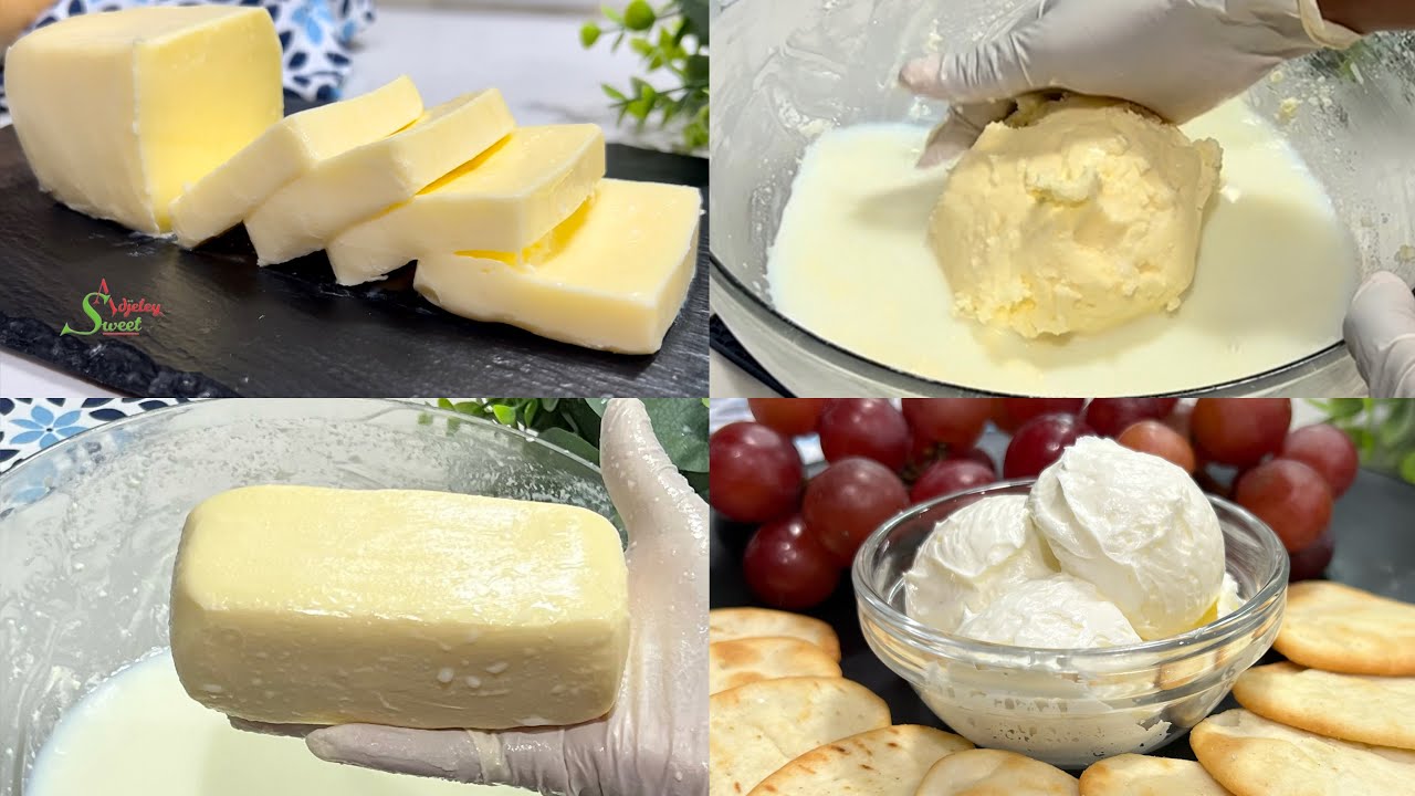 How To Make Butter At Home In Minutes With Just One Ingredient #sweetadjeley