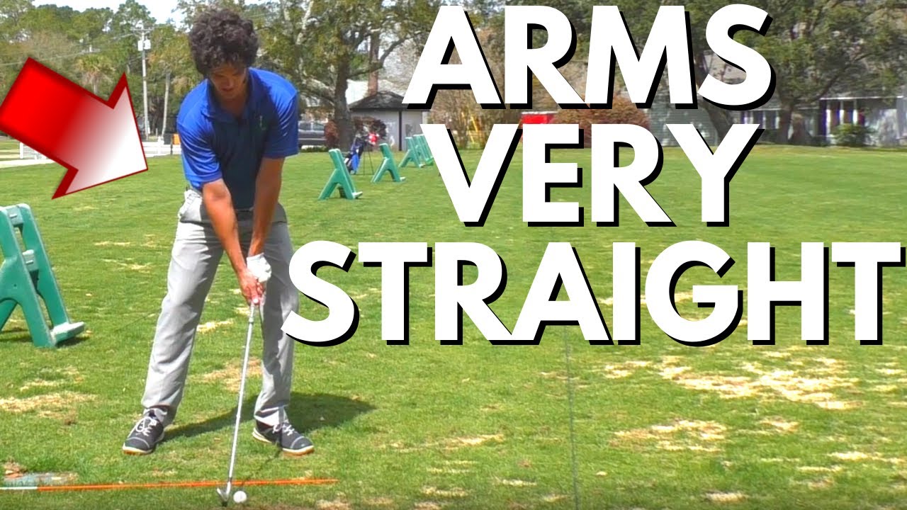 Keep Your ARMS VERY STRAIGHT in the Golf Swing to Hit GOOD Golf Shots Every Time