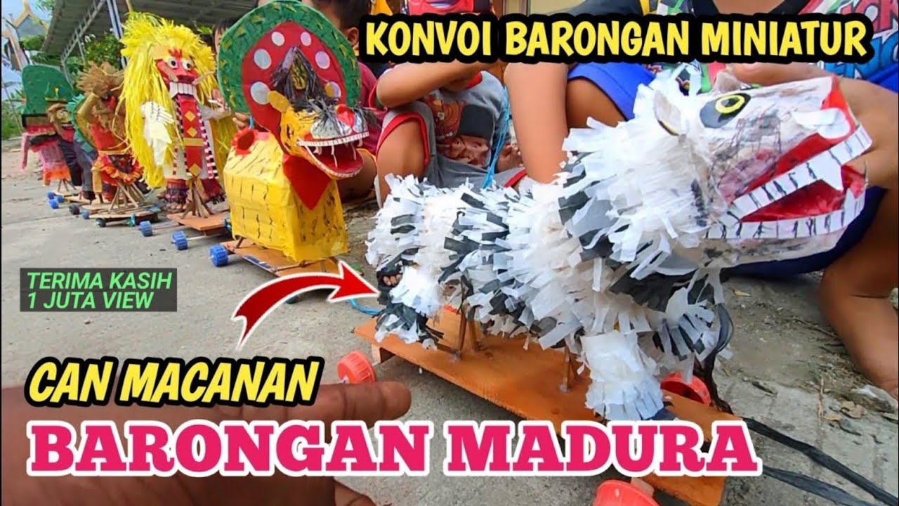 Super Meriah‼️Can Macanan ikut Konvoi Keliling Kampung - Versi Barongan Miniatur