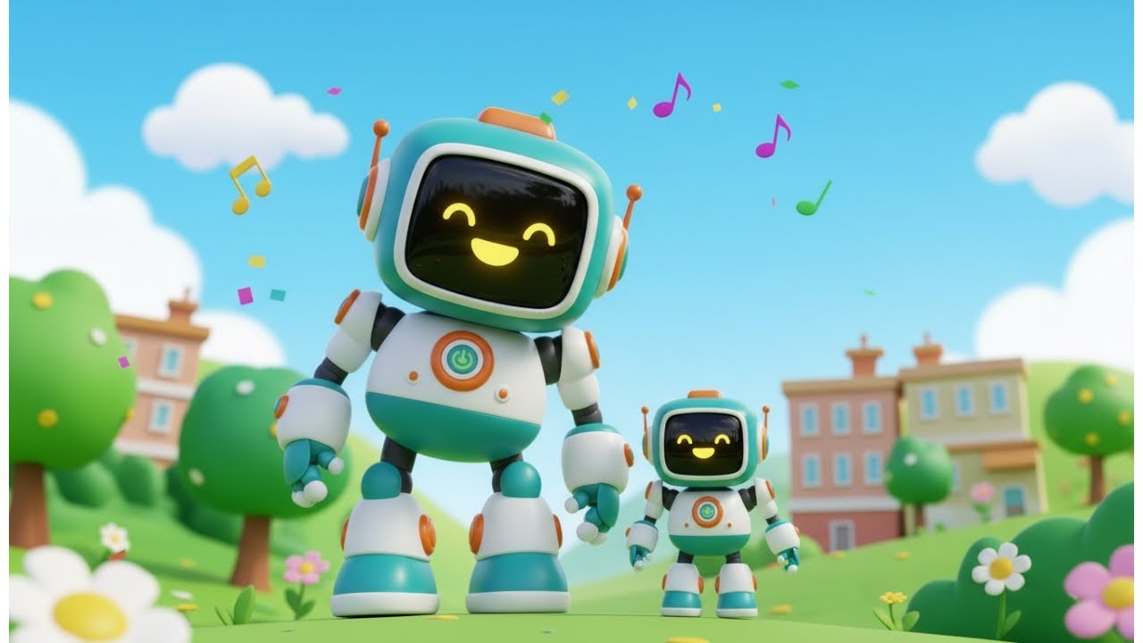 O Jogo dos Opostos: Grande, Pequeno, Rápido e Devagar! 🤖#musicainfantil #rotinainfantil