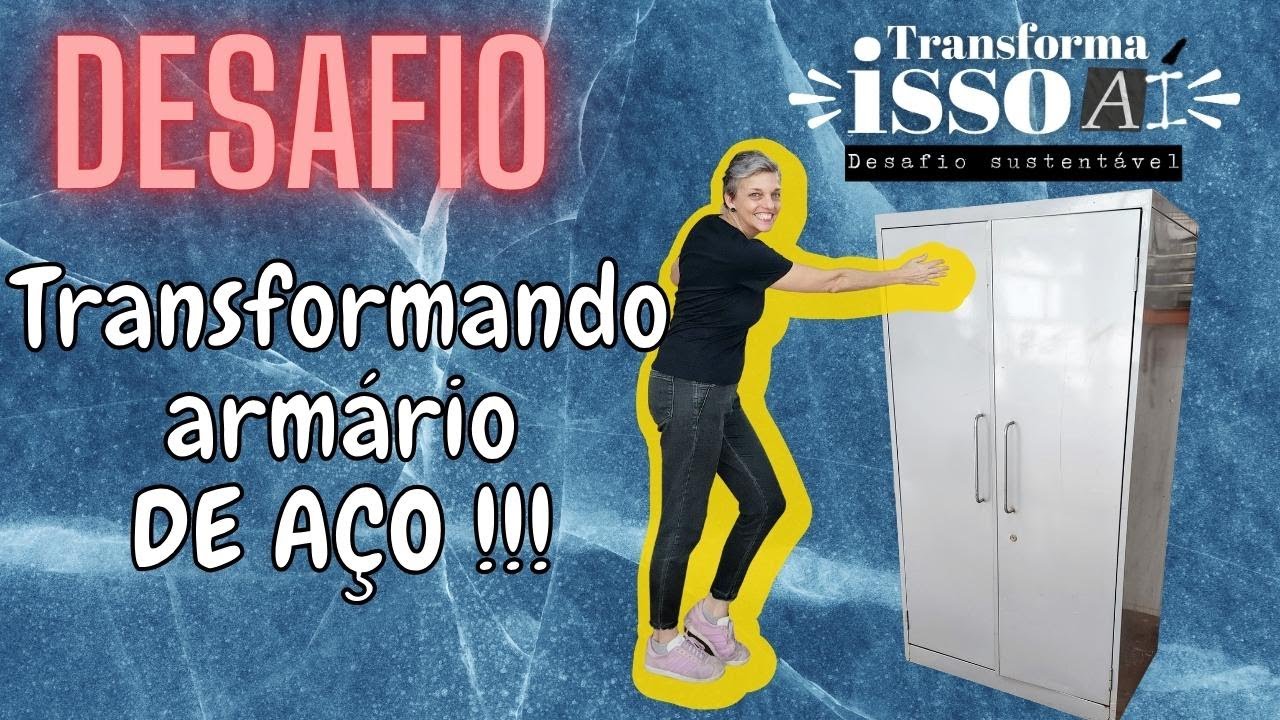 Desafio: Como pintar e transformar um ARMÁRIO DE AÇO - Não imaginei que fosse ficar tão LINDO!!!