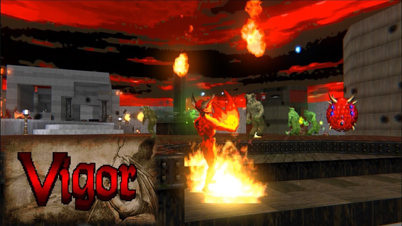 DOOM II with Project Brutality [Vigor] Level 19 Segway to Hell