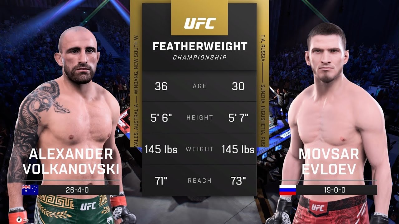 Alexander Volkanovski vs Movsar Evolev 2 | FULL FIGHT | UFC 5 Legendary Simulation