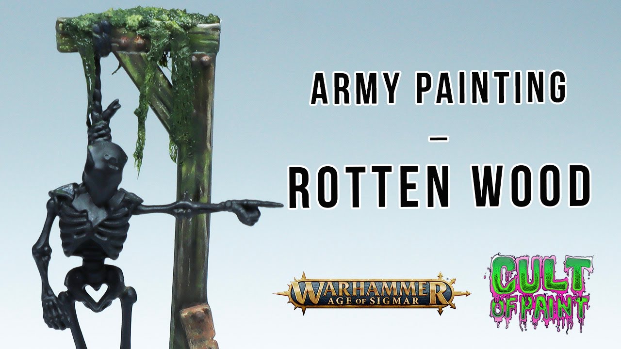 How to Paint ROTTEN WOOD on your miniatures and model HANGING MOSS