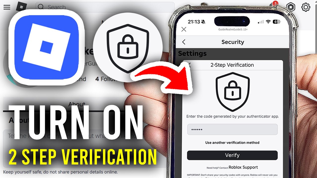 How To Turn On 2 Step Verification In Roblox - Step By Step