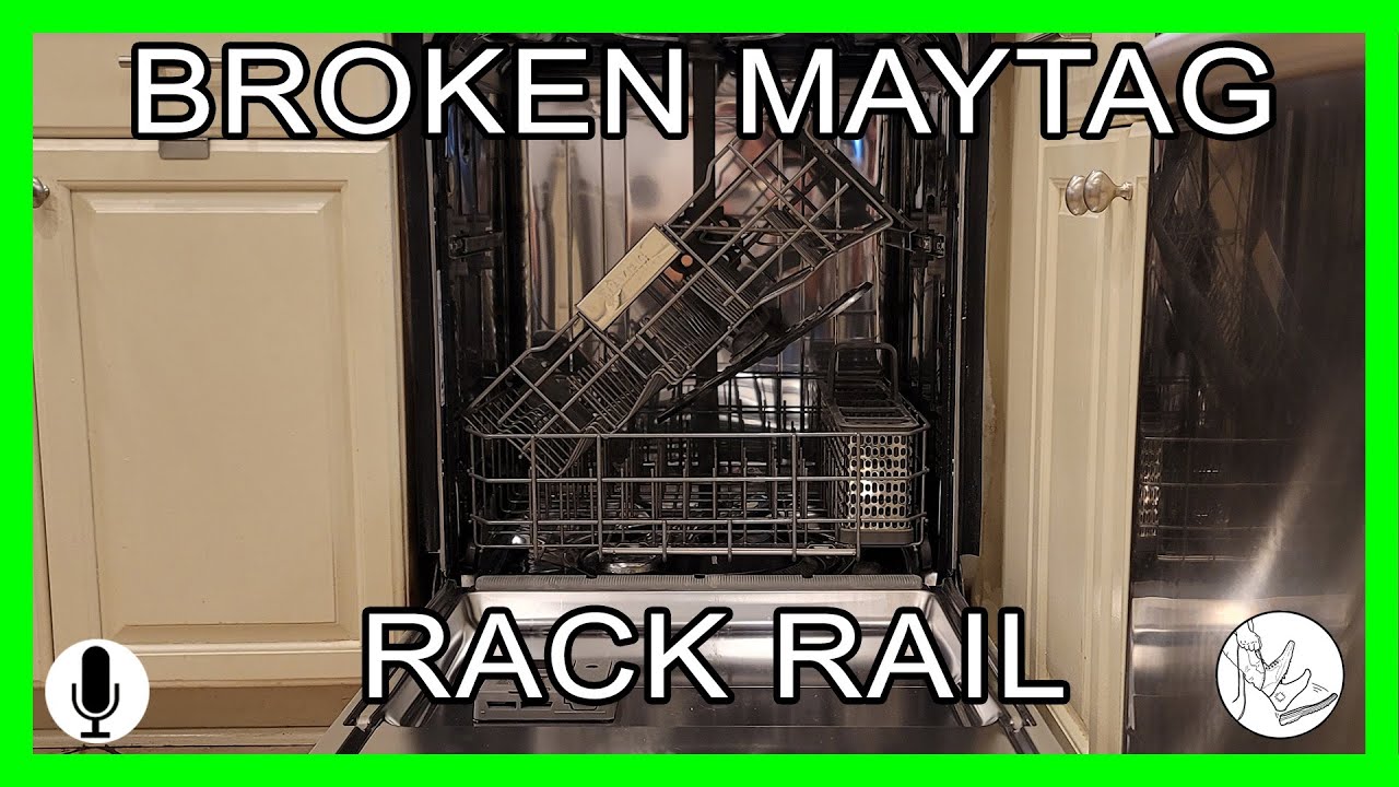 Maytag MDB Dishwasher Broken Rack Rail Repair (W11259785, W10852728, W1192640)