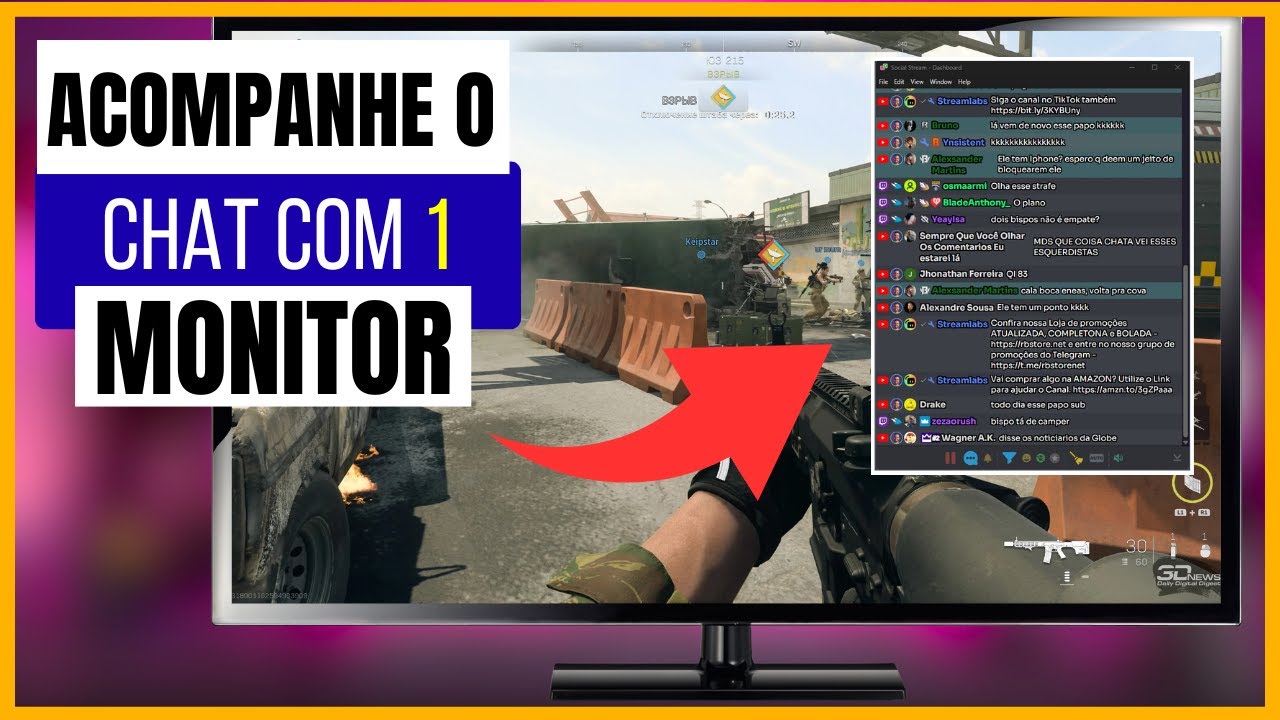Faça Live e Leia o Chat na MESMA TELA (Guia para Streamers com 1 Monitor)