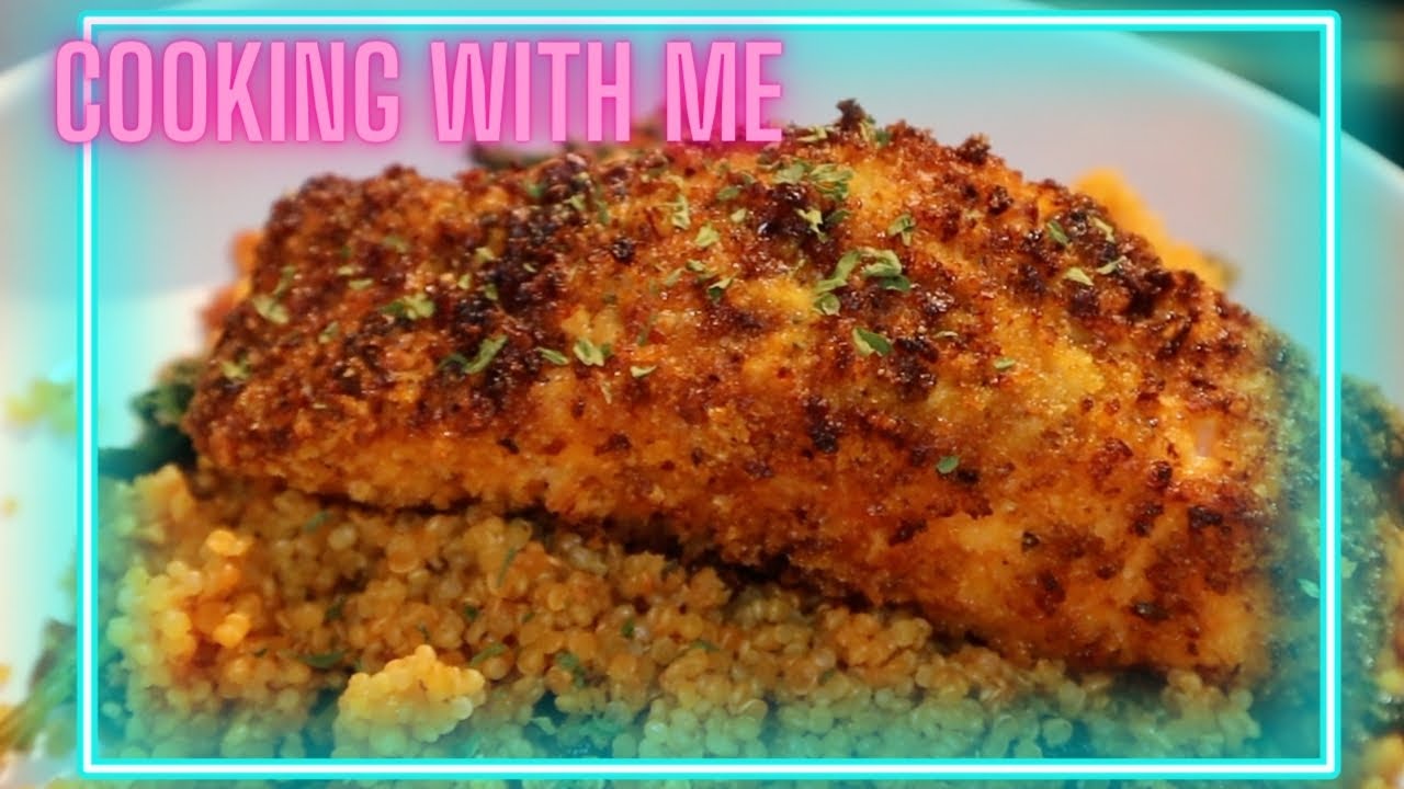 Cook with Me - Airfryer Salmon with Sautéed Kale Hash | Drknlvely
