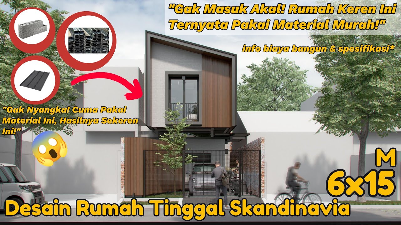Banyak yang Kaget! Rumah Skandinavia 6x15M Super Hemat!