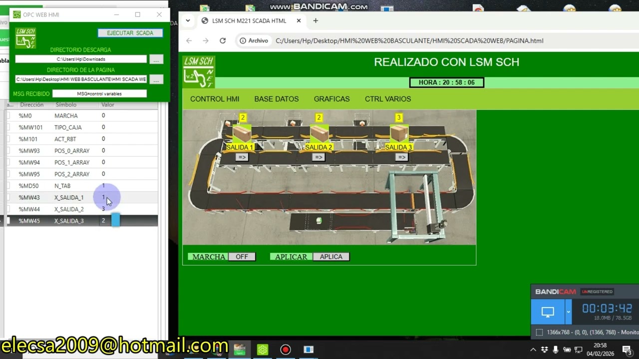 FACTORY IO MAQUINA BASCULANTE CON HMI EN EL NAVEGADOR (Schneider) P2