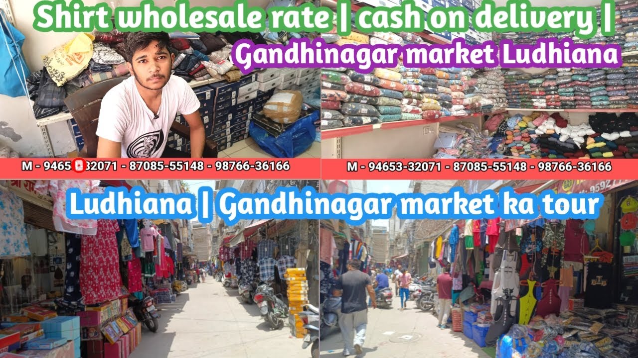 Shirt wholesale rate | cash on delivery | Gandhinagar market Ludhiana | Gandhinagar market ka tour