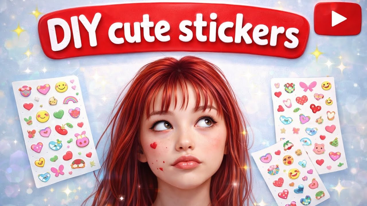 Diy cute stickers | homemade stickers |how to make stickers || paper stickers easy trick 