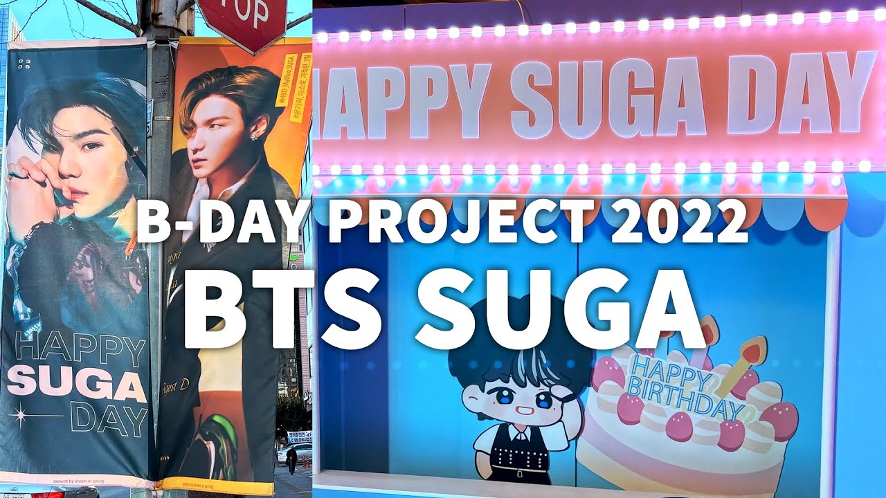 [4K] BTS SUGA Birthday Project 2022 in Yongsan & HYBE, Seoul | 방탄소년단 슈가 생일 서포트 2022, 용산역과 하이브 주변 걷기