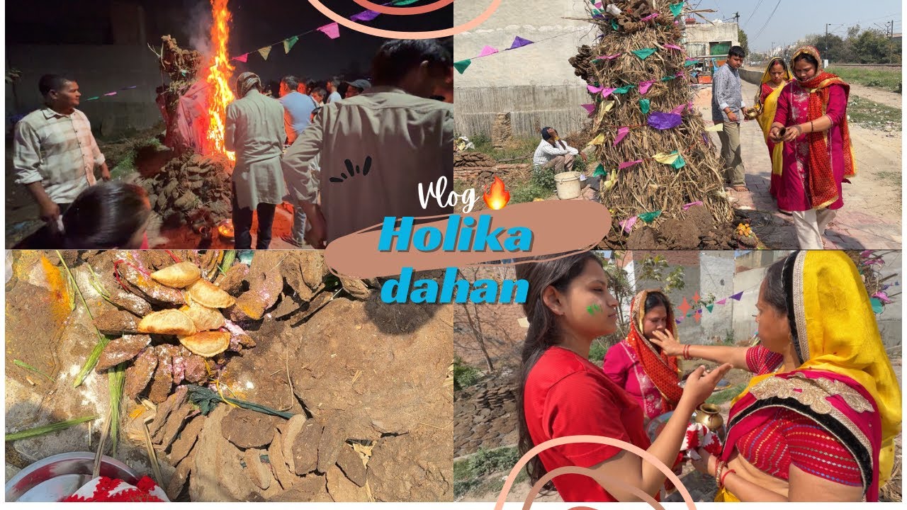 Holika dahan vlog 🔥 #holi #holikadahan #vlog #subscribe #viral #trending #family 