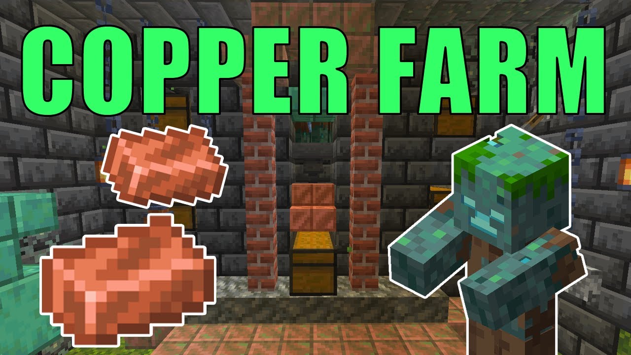 Copper Farm Minecraft  |  Easy Spawner Copper/XP Farm | Drowned Farm