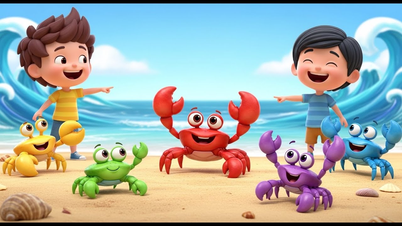 Five Little Crabs Pinch Pinch Pinch | Nursery Rhymes for Kids & Baby Songs