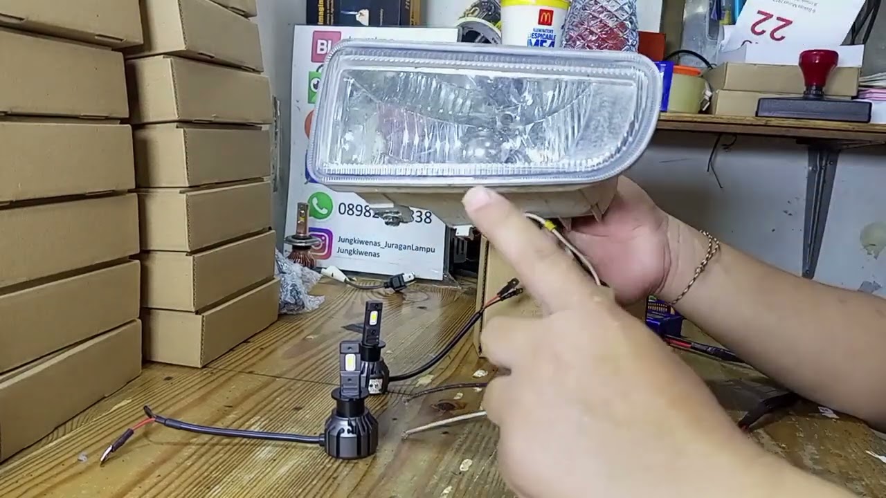led segala cuaca untuk foglamp kijang kapsul thn 2000 lgx sgx