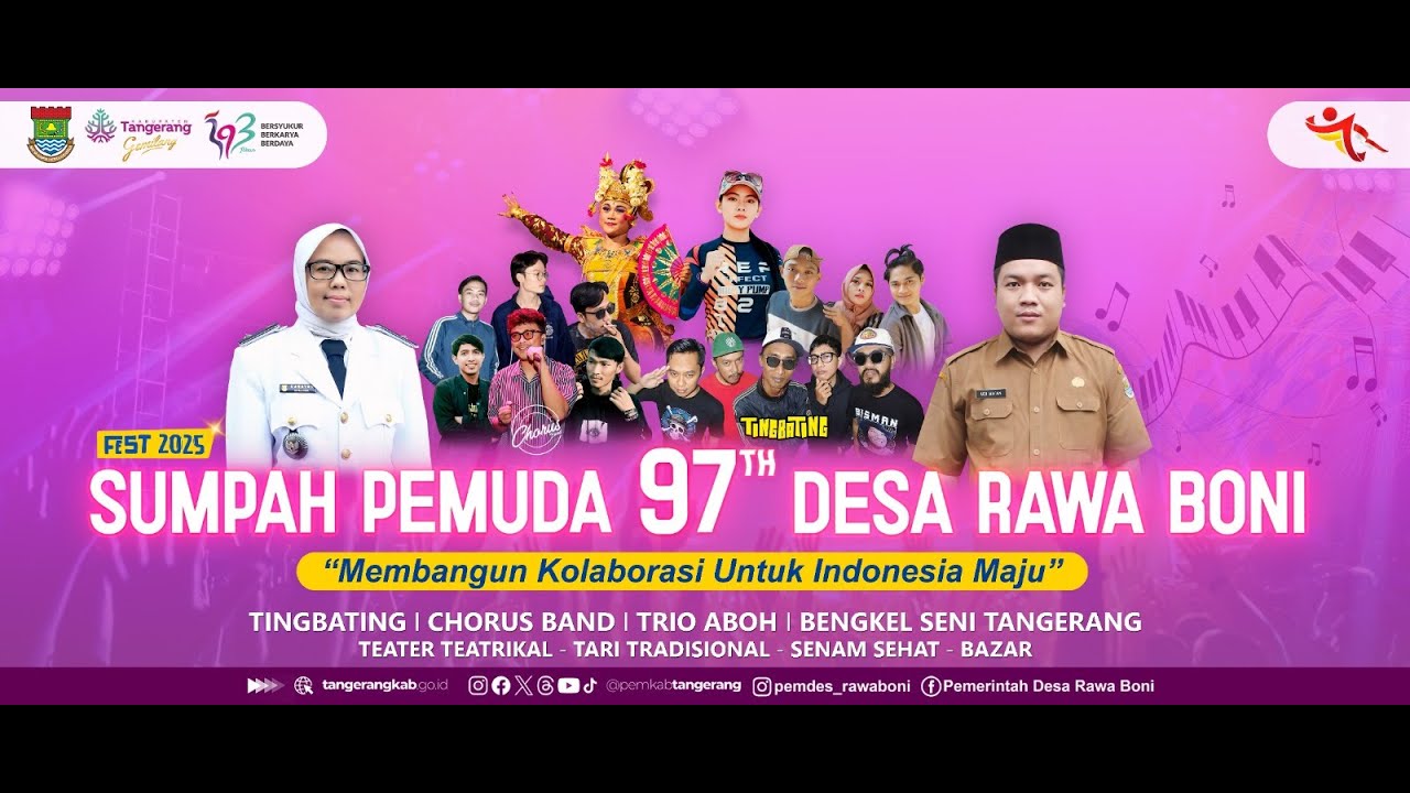 LIVE SUMPAH PEMUDA 97th DESA RAWA BONI KEC, PAKUHAJI TANGERANG .SABTU  25 OKTOBER 2025