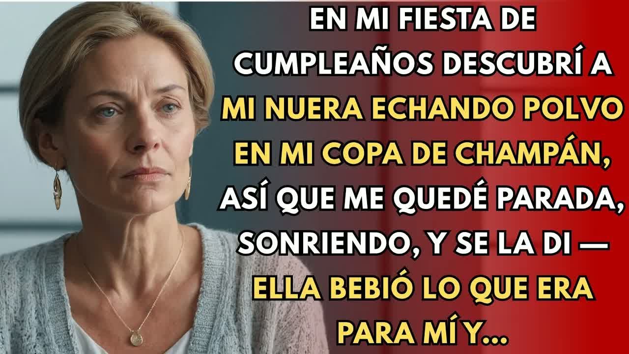 En Mi Cumpleaños Vi A Mi Nuera Echar Polvo En Mi Champán, Y Yo Solo Sonreí Como Si Nada