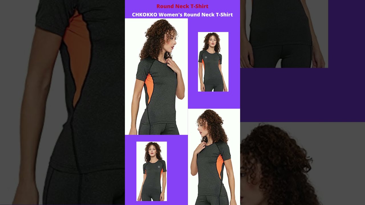 CHKOKKO Women's Round Neck TShirt । best sports wear। sports tshirt । wear in every season ।।