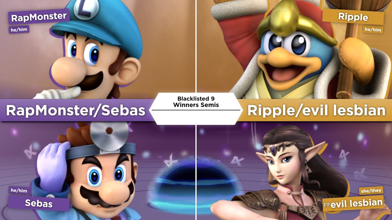 Blacklisted 9 Doubles WS - RapMonster/Sebas (B) vs Ripple/evil lesbian (R)