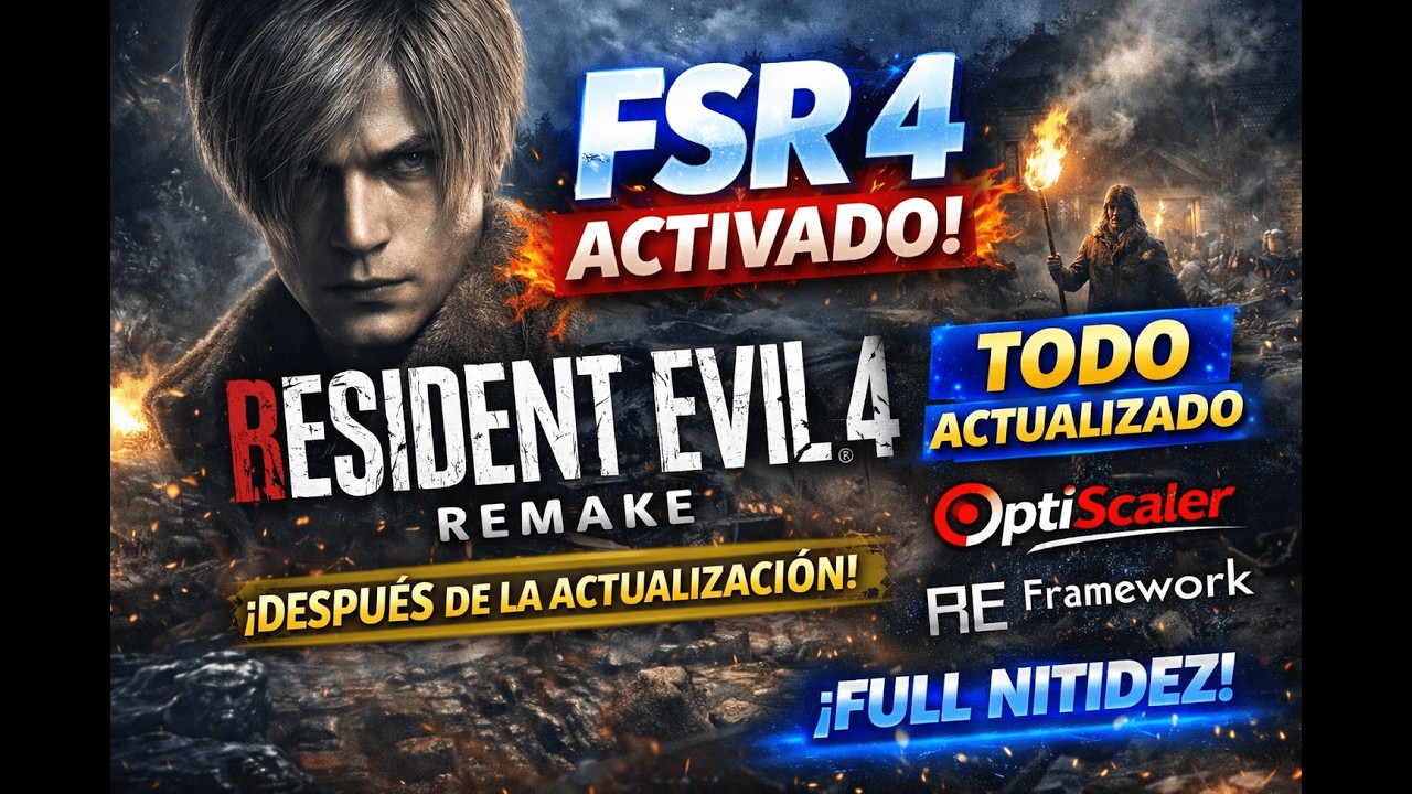 🚨 ¡VOLVIÓ FSR 4! Resident Evil 4 Remake ACTUALIZADO ✅ Método FIX Después del Parche (Funciona 100%)
