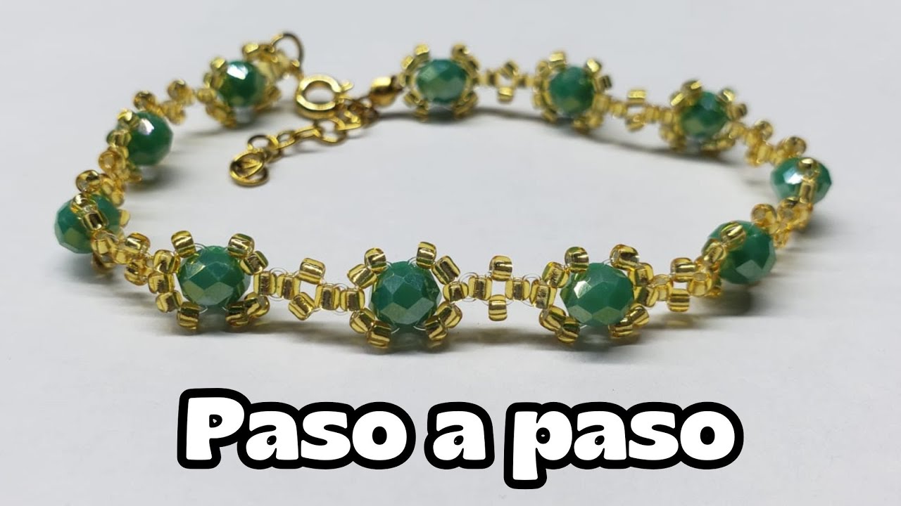 Hermosa pulsera con cristales