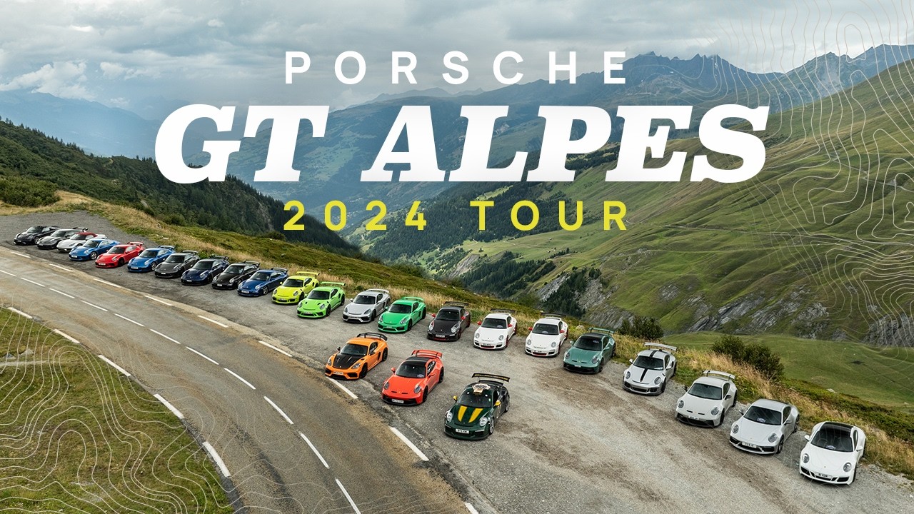 25 Porsche GT cars drive the Alpes! Supercar Driver | 4k