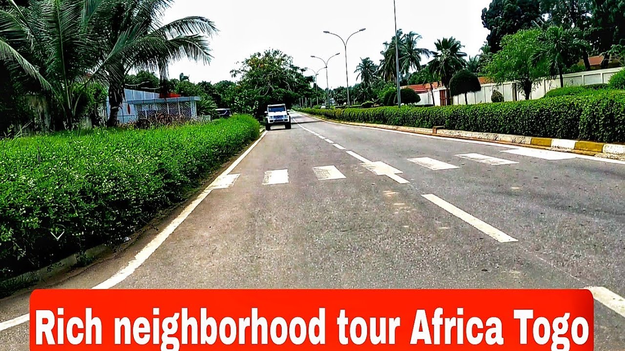 Rich neighborhood tour lomé Togo africa. Caisse Togo. The Africa you don't see on tv