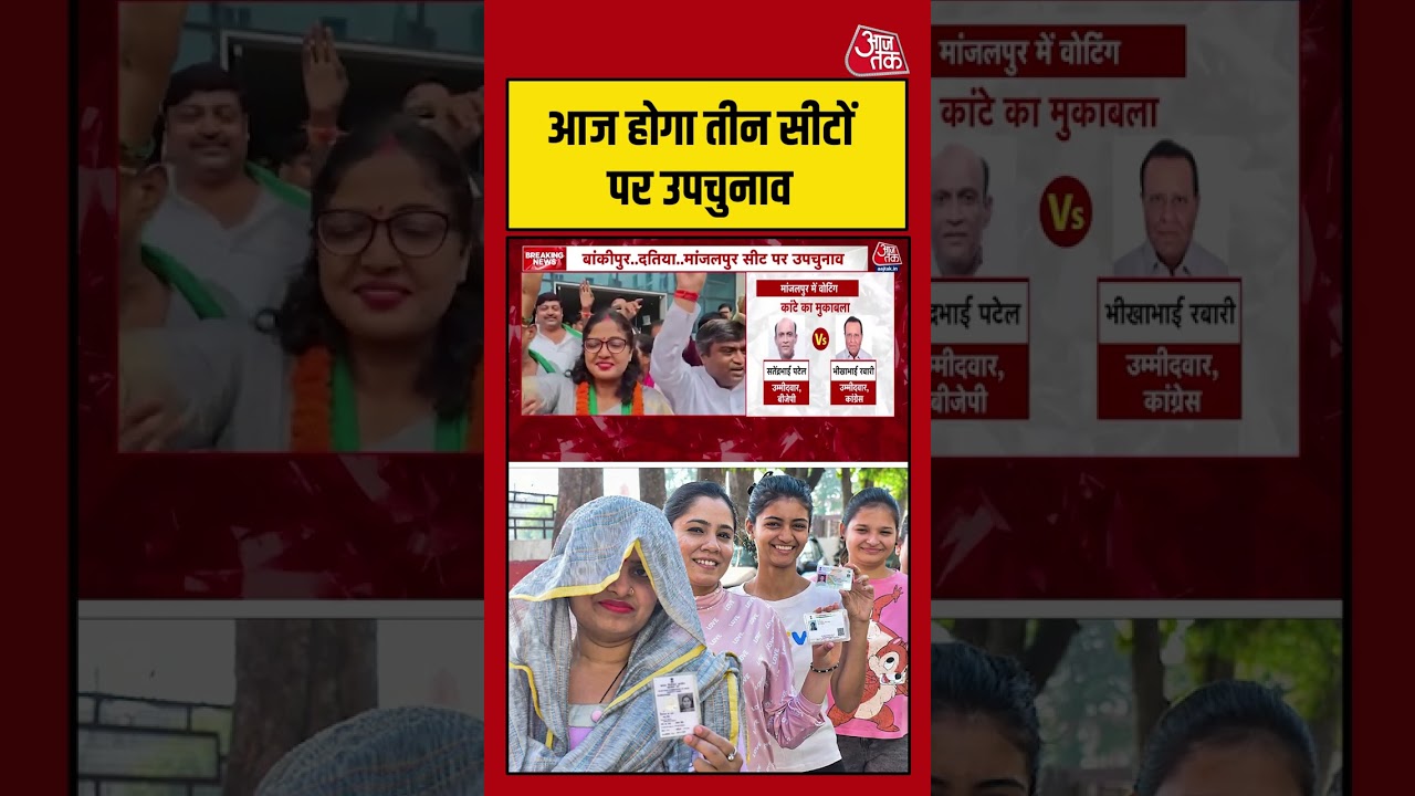 By-election: आज होगा तीन सीटों पर उपचुनाव #byelection #viral #shorts #trending #ATShorts