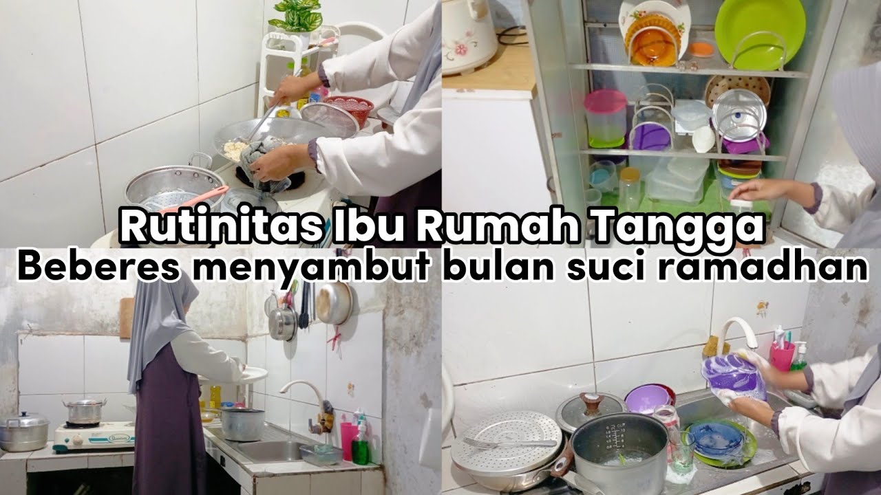 Rutinitas ibu rumah tangga menyambut ramadhan 2026 | Masak tumis jengkol, beberes kompor & dapur