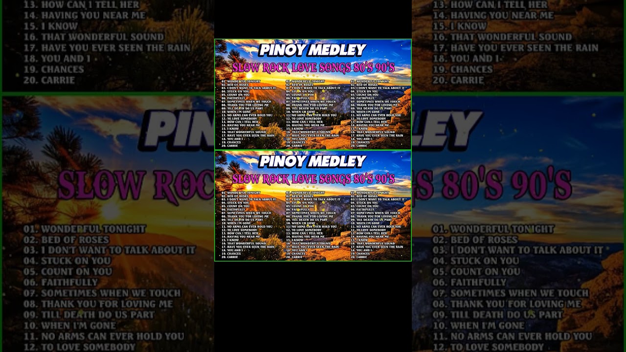 NONSTOP SLOW ROCK LOVE SONGS 80S 90S 🎧 MGA LUMANG TUGTUGIN NOONG 90S 🎶BEST LUMANG TUGTUGIN