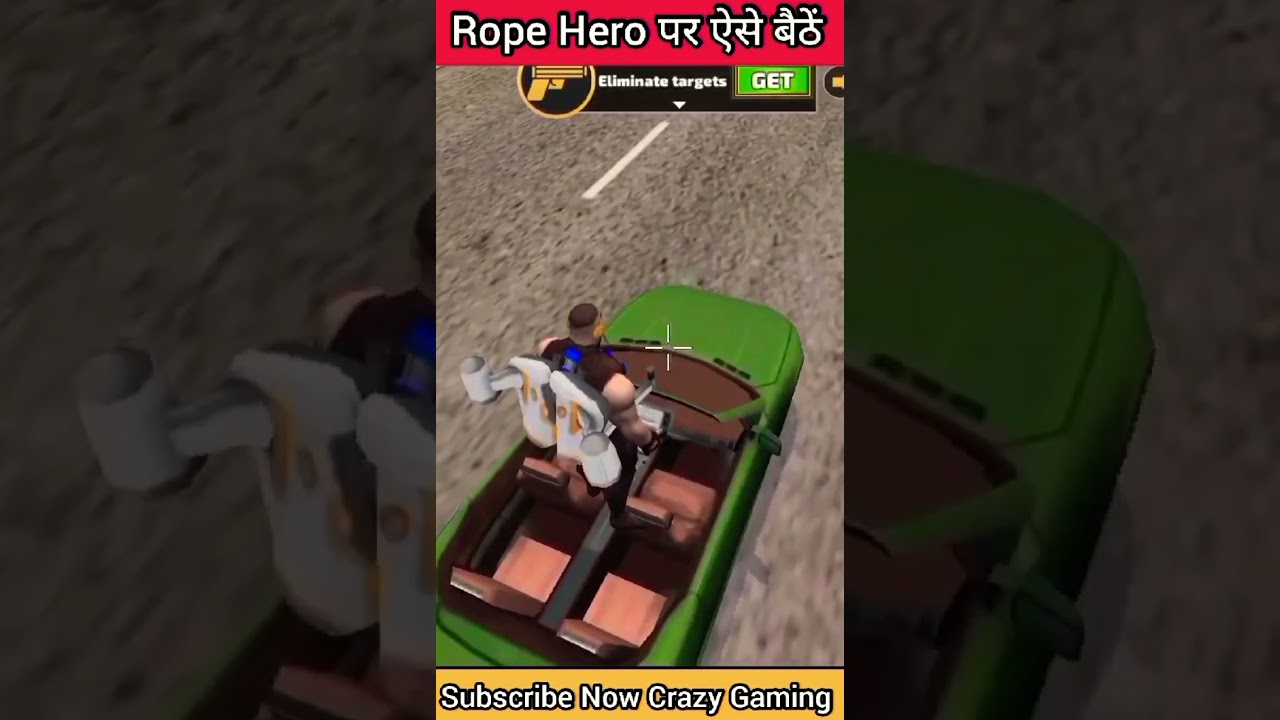 Rope Hero sitting on Transformer Car 🚗 || Rope Hero viral shorts || 