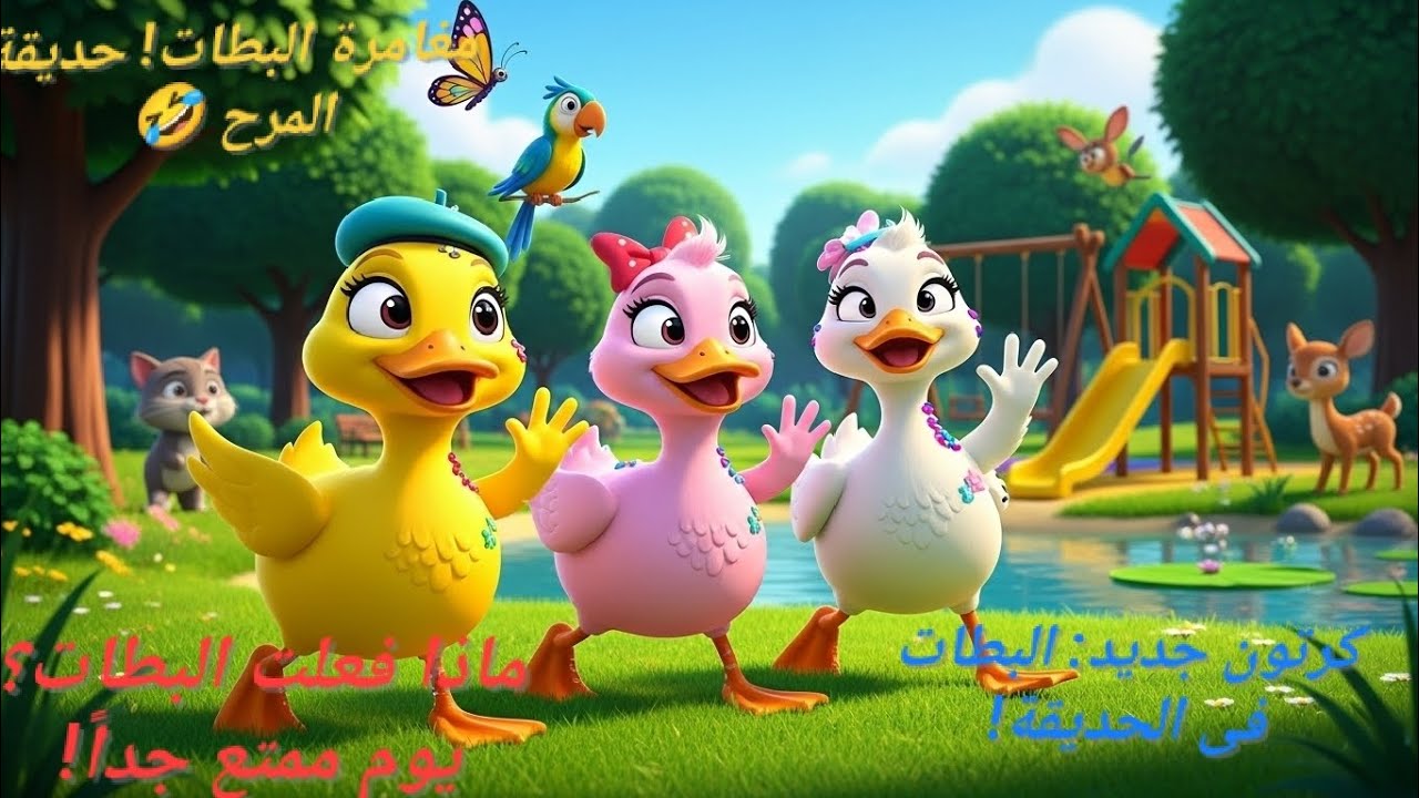New Cartoon: مغامرة البطة زينة وأصدقائها في الحديقة! قصص أطفال مضحكة كرتون جديد