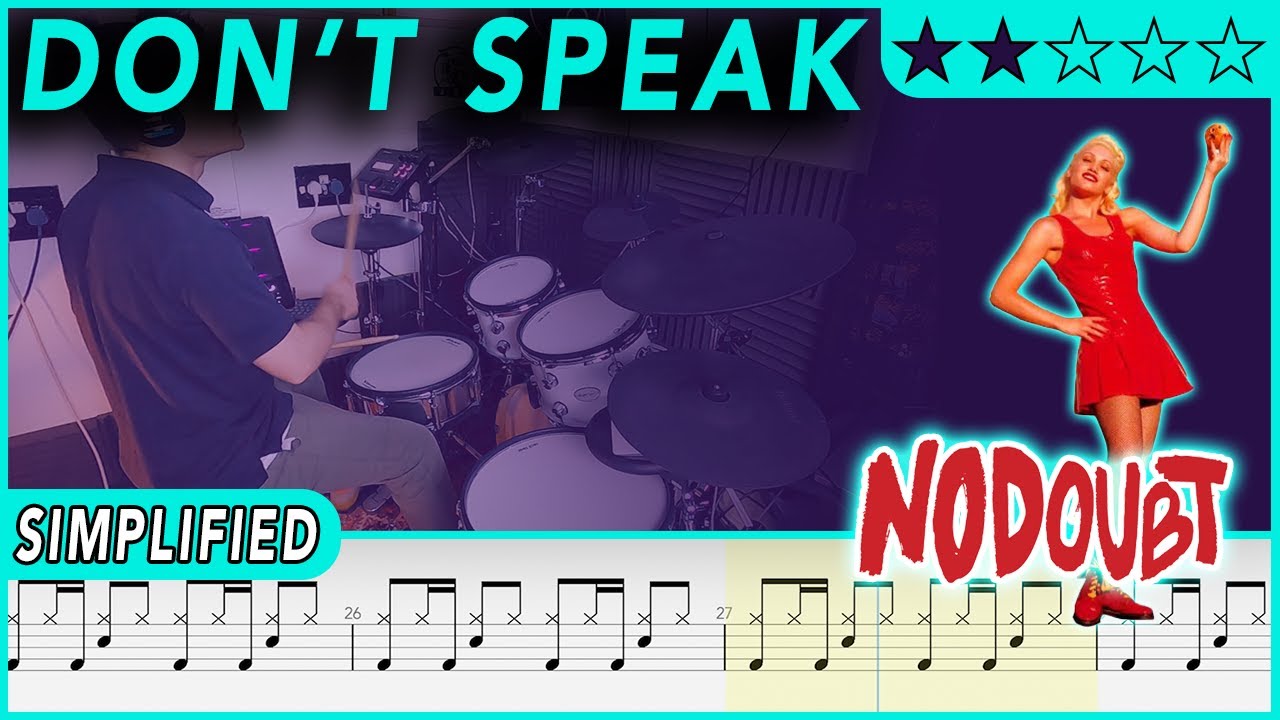 Don't Speak (SIMPLIFIED) - No Doubt | #84 DRUMSCRIBE