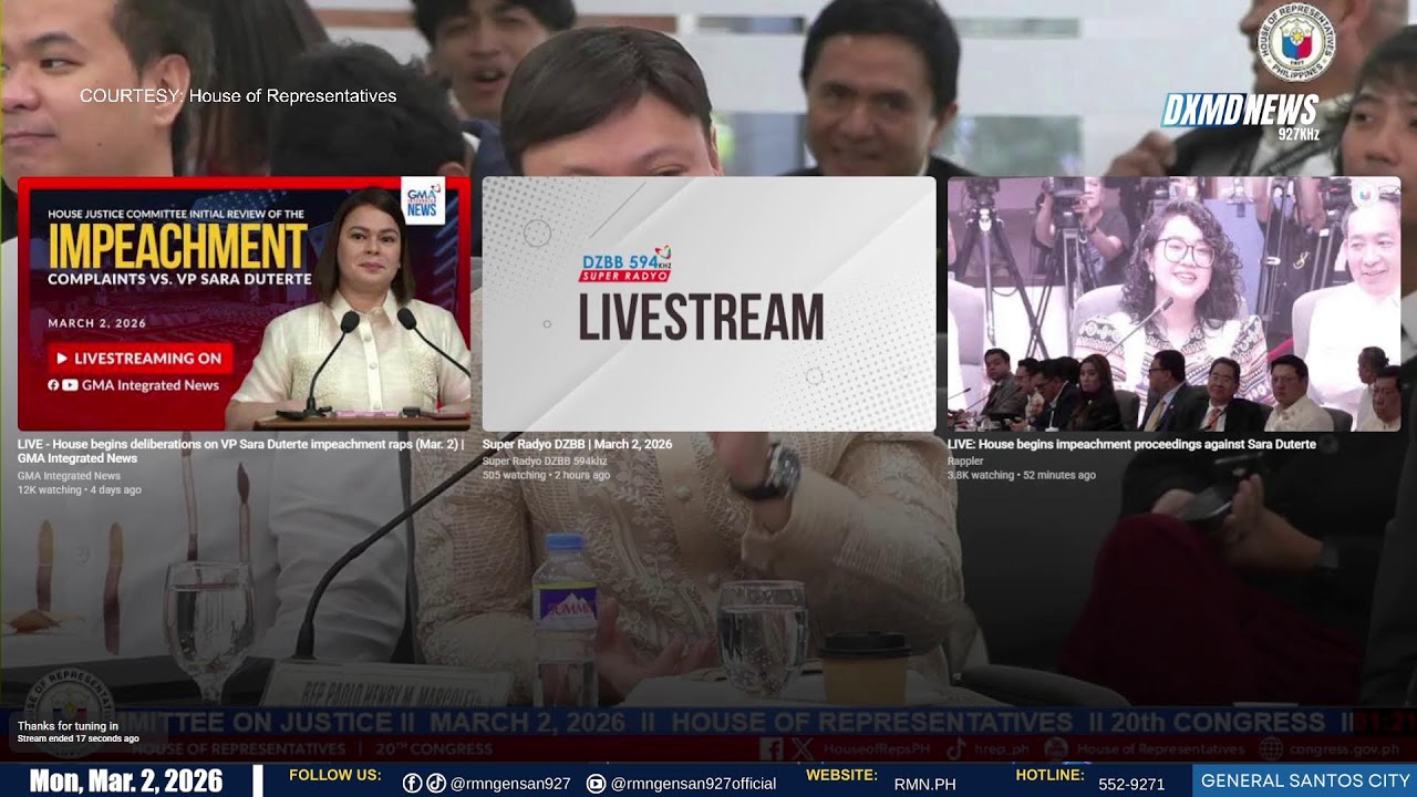 LIVE - House begins deliberations on VP Sara Duterte impeachment raps | Mar. 2, 2026