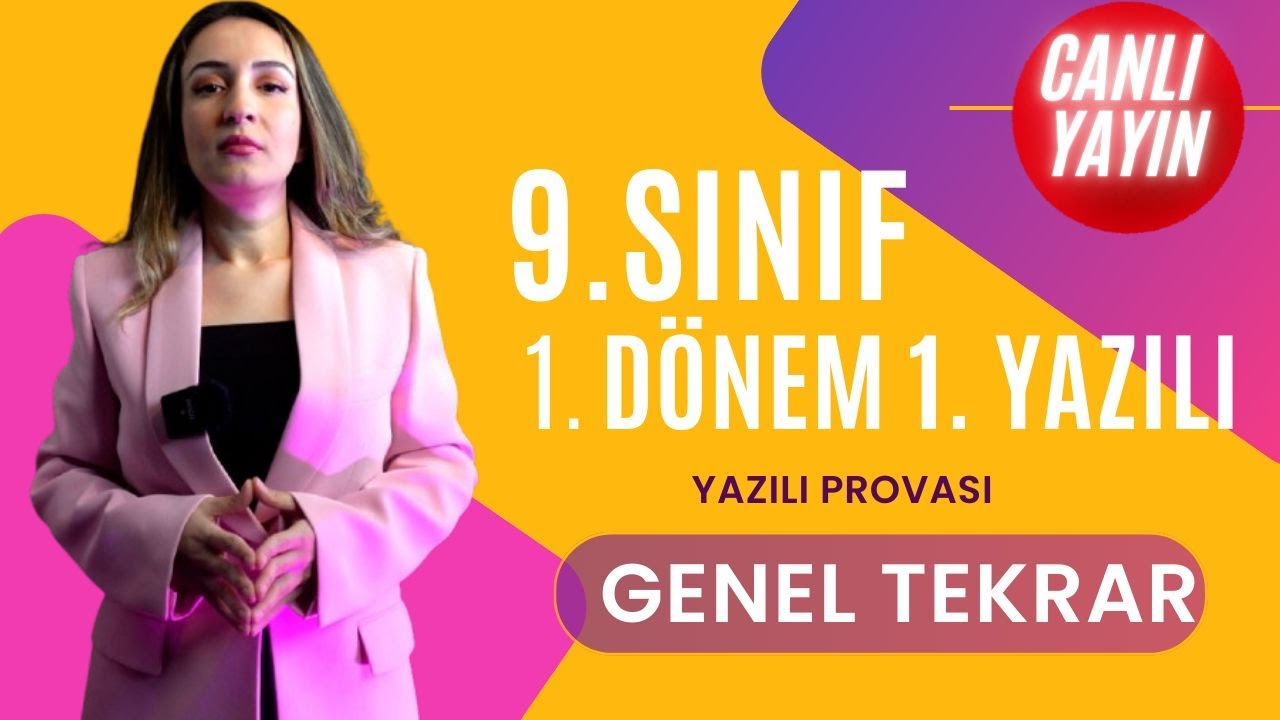 9.SINIF EDEBİYAT 1.DÖNEM 1.YAZILI | FULL TEKRAR