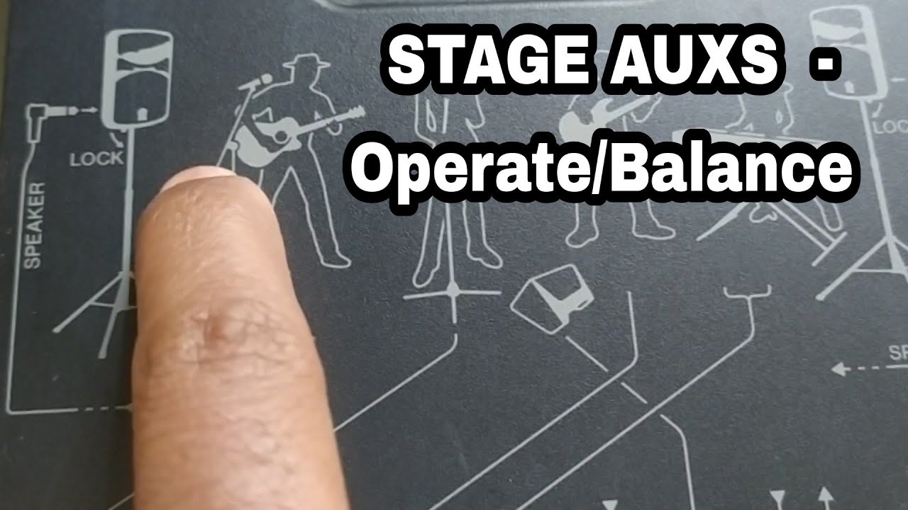 STAGE MONITORS(AUXS) को कैसे operate/Balance करें