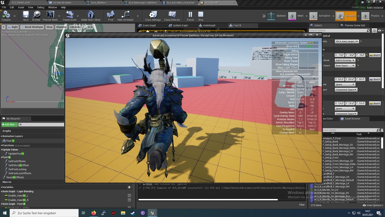 ALS v4 to every Paragon Character perfect( Unreal engine & ALSV4)