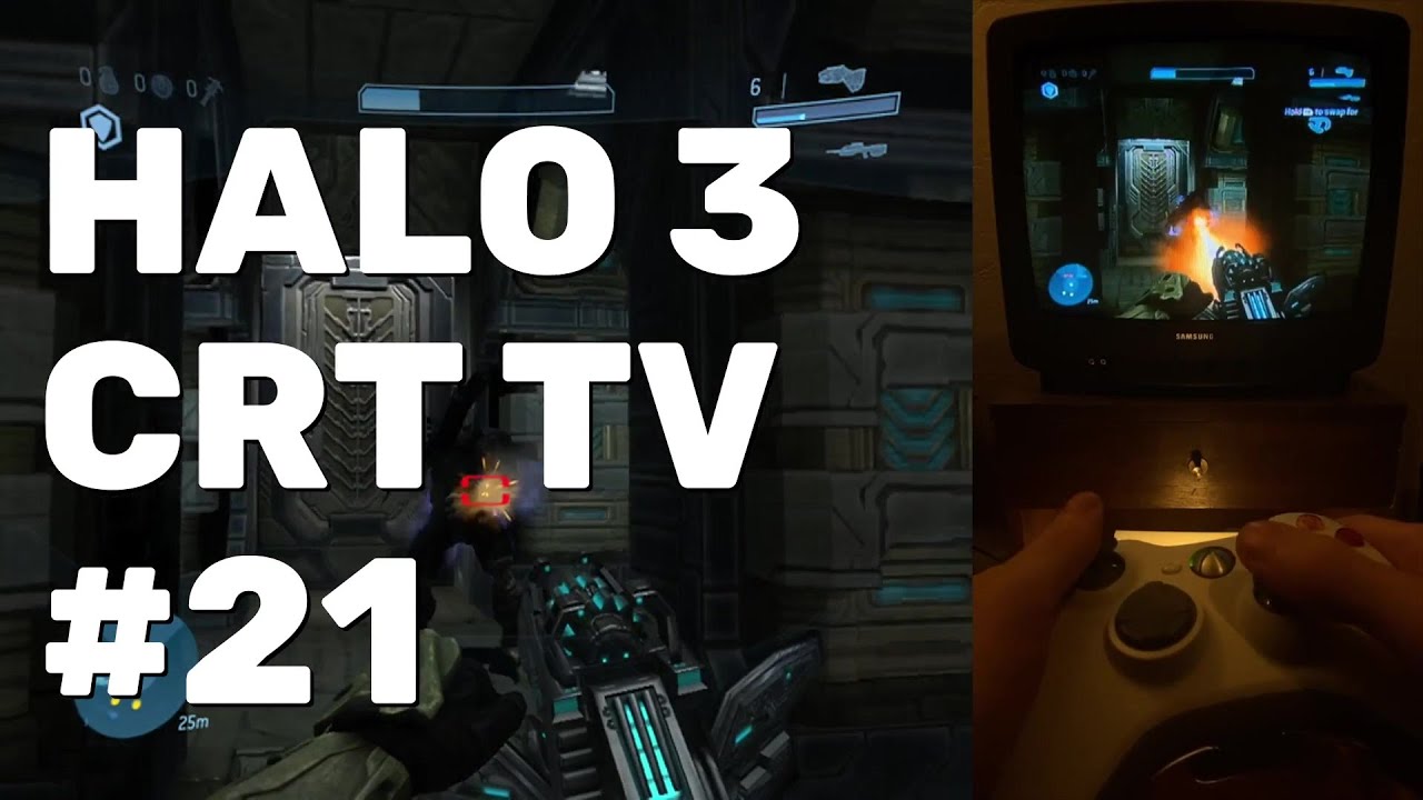 Halo 3 Walkthrough Part 21 (Xbox 360 CRT TV)