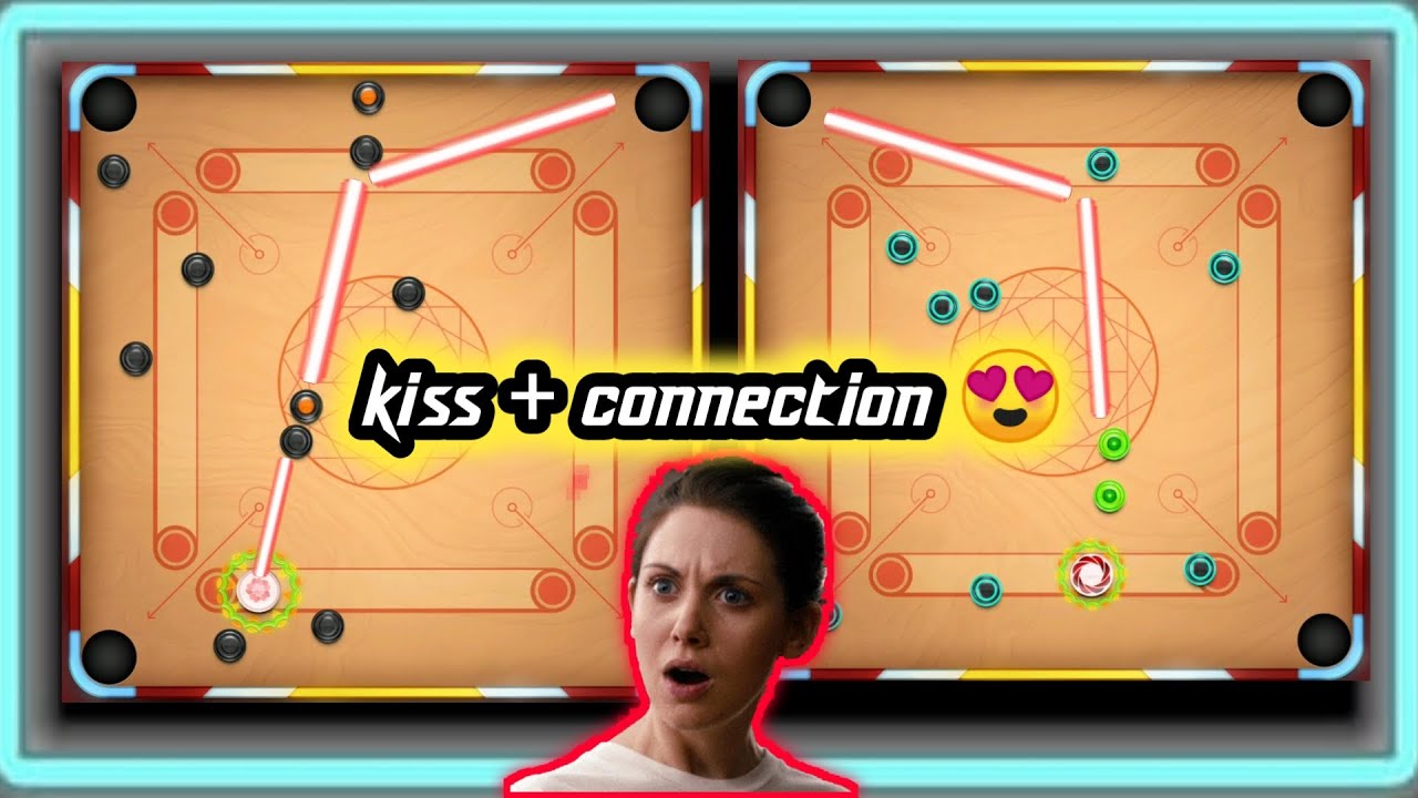 Kiss + Connection shot 😍 / Carrom pool advanced trick shots gameplay&hearts;️