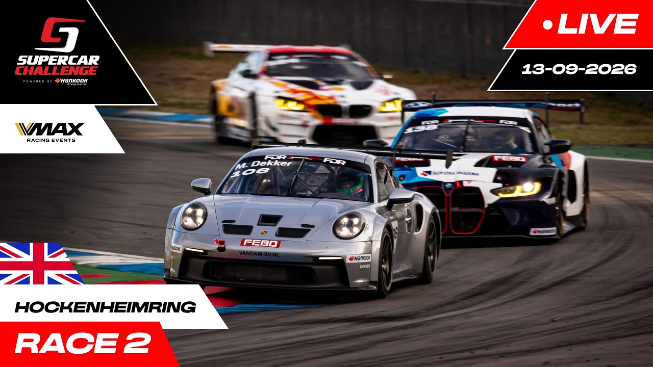 🇬🇧LIVE | Race 2 | Hockenheimring | Supercar Challenge powered by Hankook