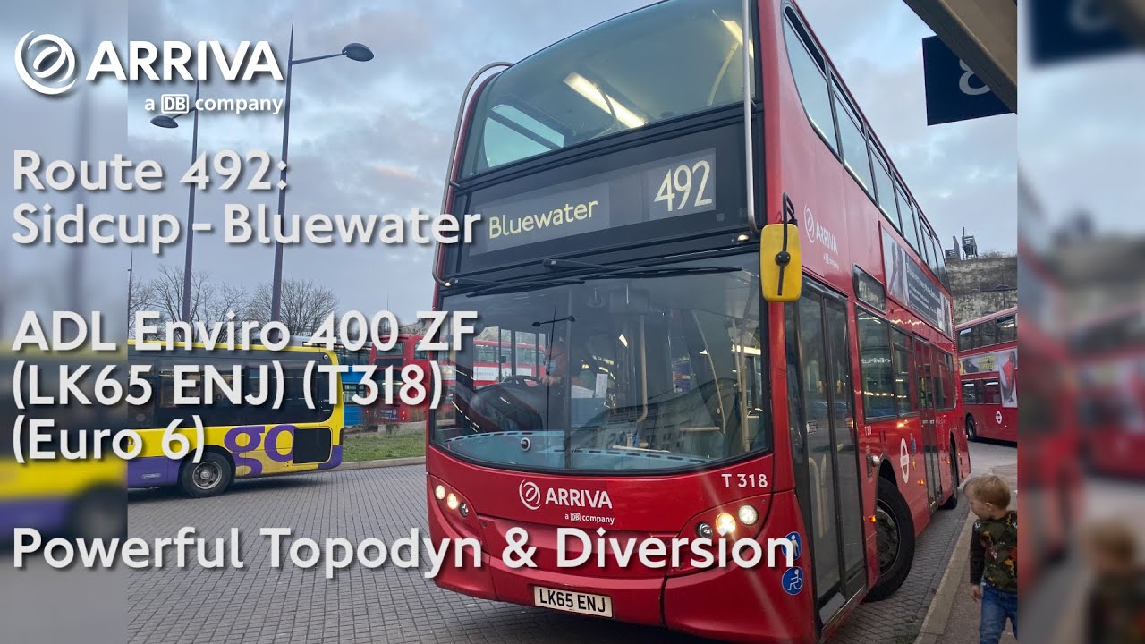 Powerful TopoDyn | Arriva London Route 492 | LK65 ENJ (T318) | ADL Enviro 400 ZF