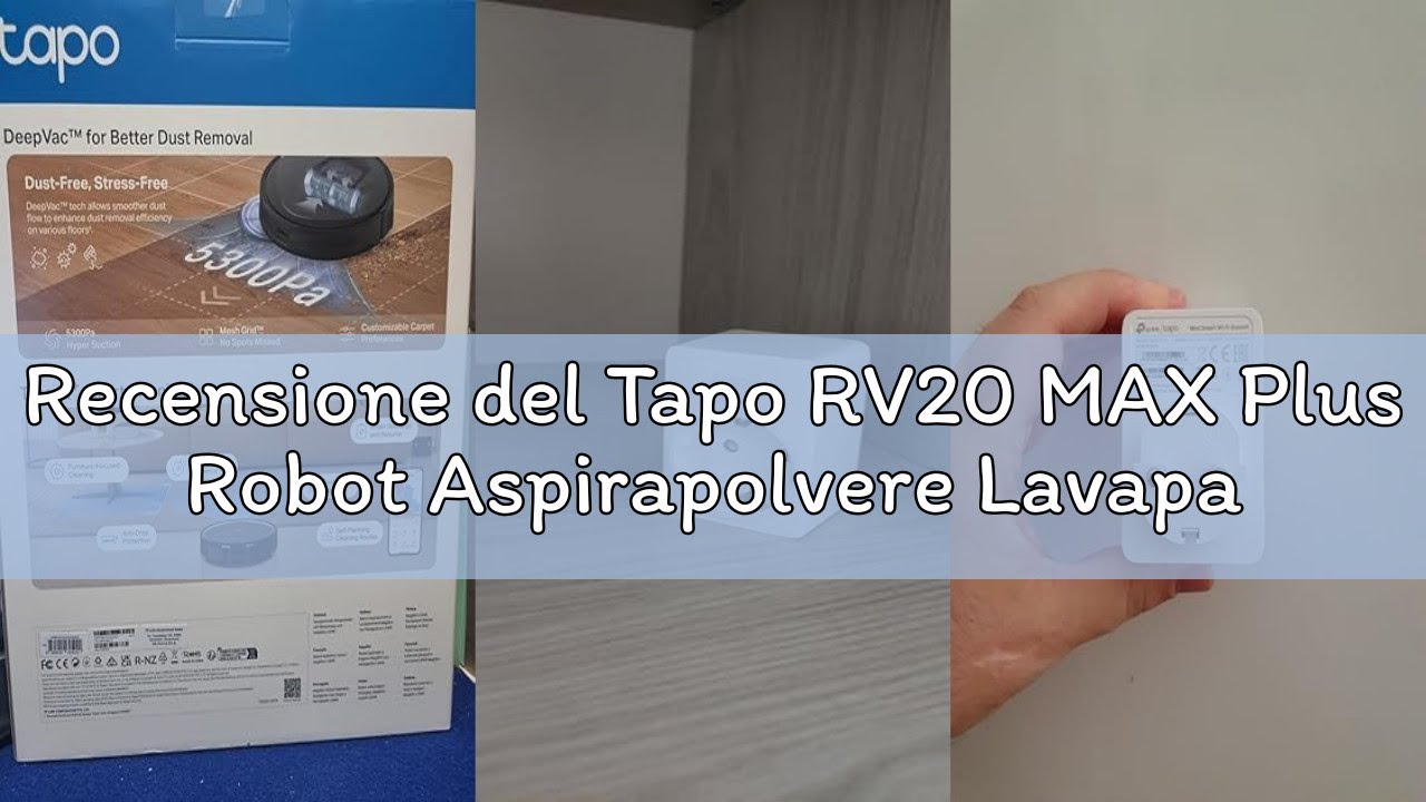 Recensione del Tapo RV20 MAX Plus Robot Aspirapolvere Lavapavimenti con Mappatura 5300Pa, Svuotament
