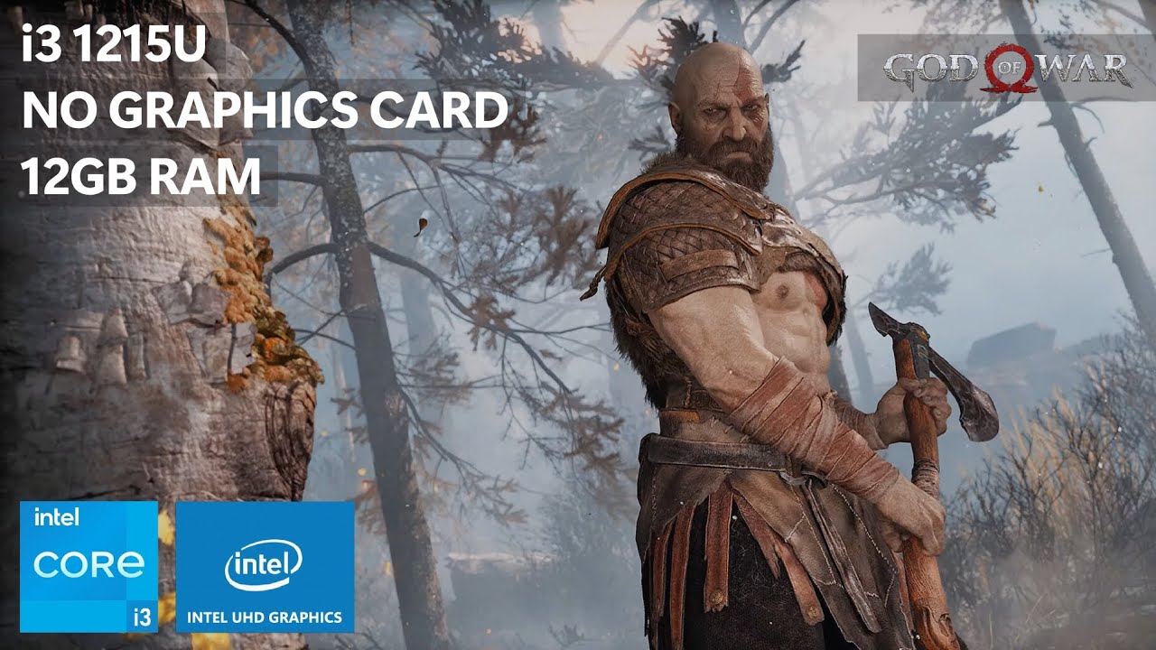 God Of War 2018 on Low End PC • i3-1215U + Intel UHD Graphics + 12GB RAM