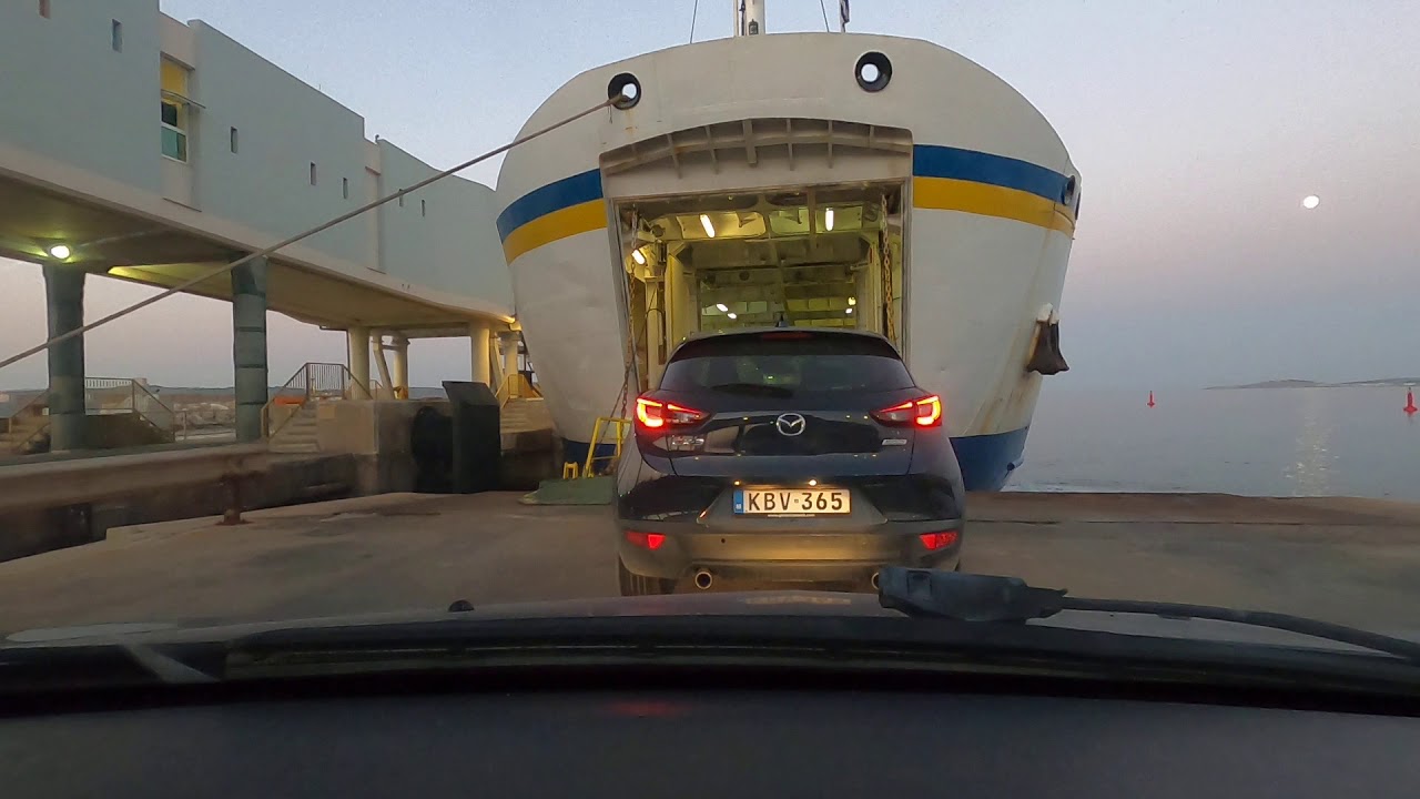 Malta to Gozo Driving Full Video with sunset Part 6