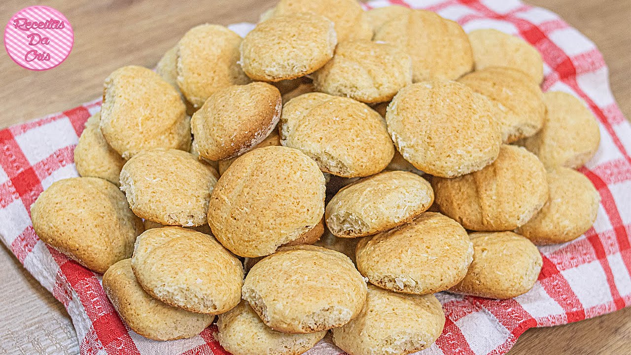 BOLACHA CASEIRA DE COCO | INGREDIENTES SIMPLES FÁCIL E RÁPIDO DE FAZER | RECEITAS DA CRIS