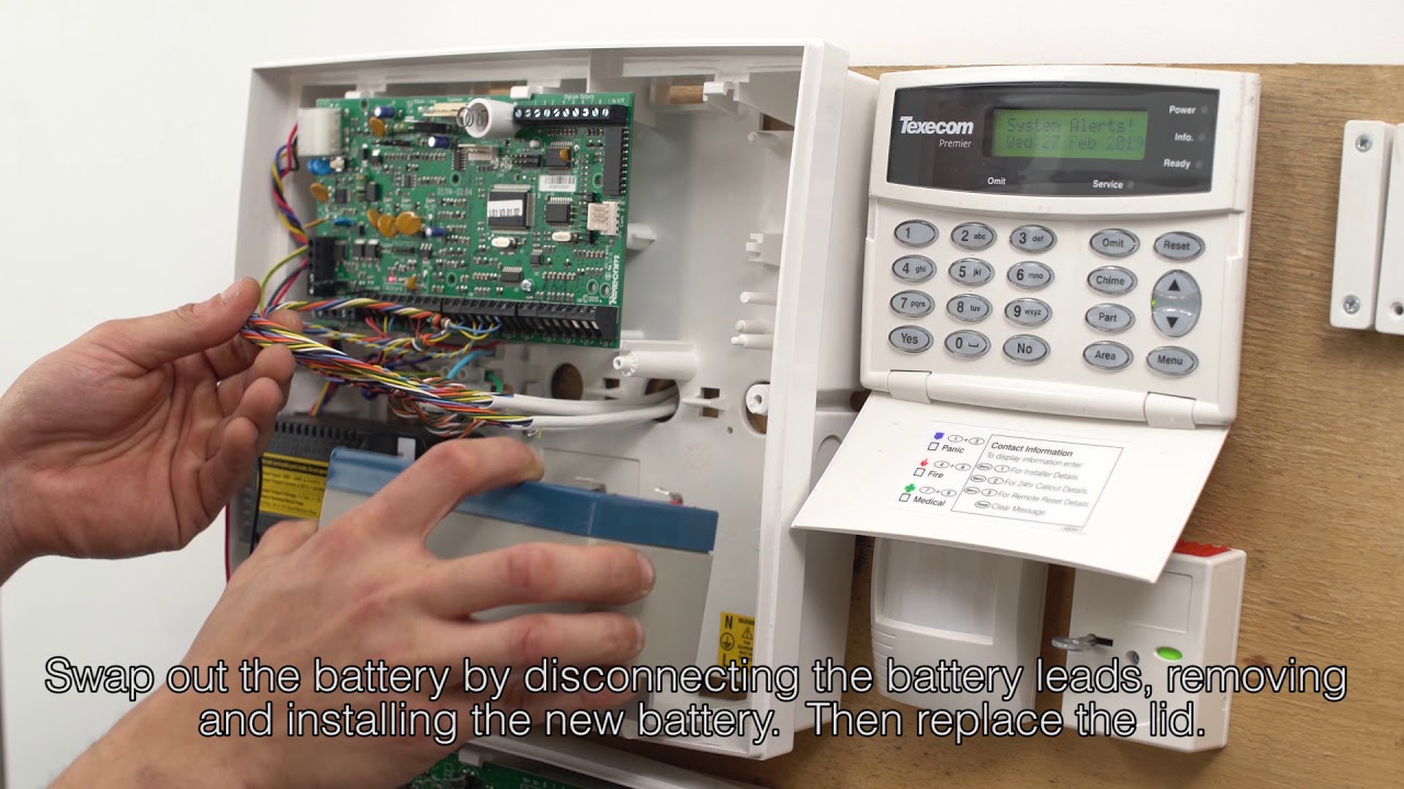 How to change burglar alarm battery & fix alarm power failure fault